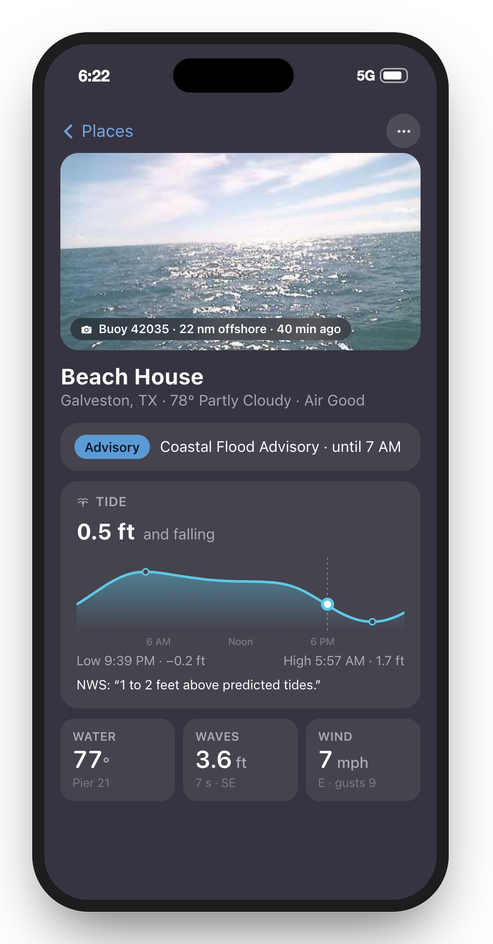 The coast