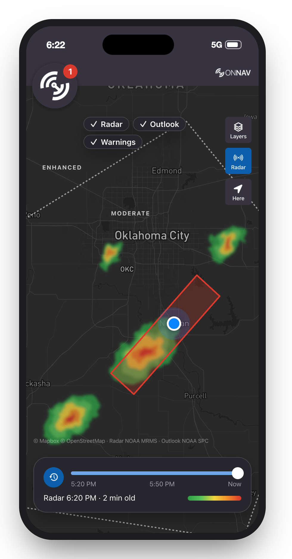 Radar and outlook